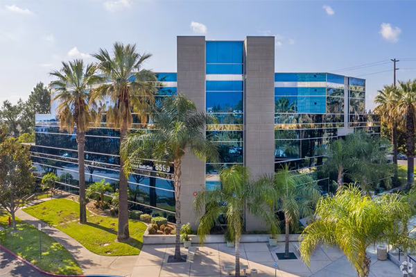 An image of Defiant Law Group's Rancho Cucamonga office. The office building is captured, reflecting a modern and welcoming atmosphere where clients can receive legal assistance. The address '8599 Haven Ave, Suite 204, Rancho Cucamonga, CA, 91730' is prominently shown, indicating the convenient location for clients seeking legal consultations.